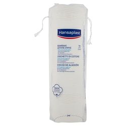 Hansaplast Dubbelzijdige wattenpads, 100% biologisch katoen, zachte pads om make-up af te maken, dermatologisch getest, zachte multifunctionele pads, 70 stuks