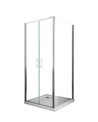 Box Doccia Angolare Con Parete Fissa Laterale e Porta Battente Apertura Saloon H.190 Vetro 6 mm Easy-clean Reversibile (Fissa 65-67,5 x Saloon 72-75)
