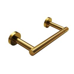 POKIM Porta carta igienica in ottone spazzolato, porta carta igienica girevole da bagno con modello, SUS304 doppio palo TP Mega porta rotolo oro opaco finitura moderna