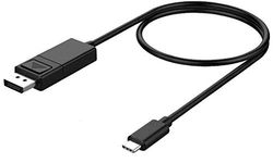PremiumCord USB-C naar DisplayPort 4K adapterkabel 2m, USB 3.1 type C stekker op DP 1.4 stekker, resolutie 4K UHD 2160p 60Hz, Full HD 1080p, zwart