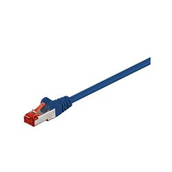 Goobay 95565 CAT 6 Câble de Liaison, S/FTP (PiMF), Bleu, 1.5 m Longueur