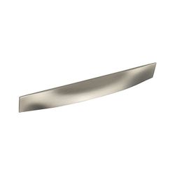 Furnipart Handle Wrap LA 128 mm - Flat Handle for Furniture - Designer Furniture Handle Width 190.4 mm Die-Cast Zinc Stainless Steel Effect