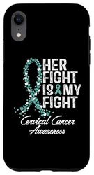 Consapevolezza del cancro cervicale La sua lotta è il mio supporto da guerriero Custodia per iPhone XR