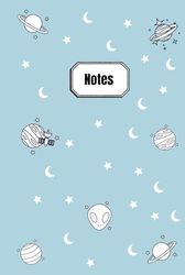 Carnets de notes planètes - intérieur lignés pour prise de note facile avec motifs planètes:: Carnet de note lignés avec motifs planètes.