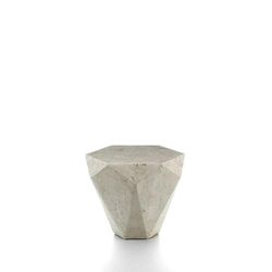 STONES HOME FURNITURE, Tavolino Salotto Moderno in Compensato Marino Ricoperto da Tasselli di Pietra Fossile White Agata, Modello Diamond Small, Colore Beige, 60 x 60 x h 50 cm