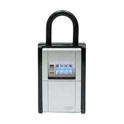 ABUS KeyGarage 797 LED - Boîte à clés avec étrier de fixation - avec rouleaux à chiffres éclairés - pour clés ou petits objets de valeur - noir-argenté