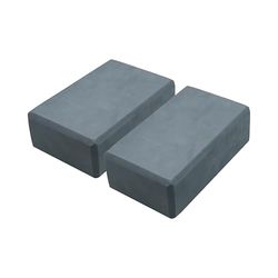 Endless High Density Premium EVA Foam Yoga Blocks Pack of 2 |For Strength, Balance, and Flexibility|Odour Resistant | Size: 22.5 x 15 x 7 cm, Color: Grey| Set of 2