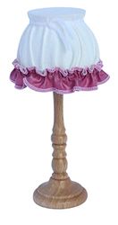 Kahlert Luce 10216 - Mini Doll Accessori - Lampada da Terra Holzfuss Paralume in Tessuto