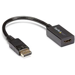 StarTech.com DisplayPort till HDMI videoadapter/konverterare, DP till HDMI med upp till 1920x1200, DP/HDMI längd HDMI 8 tum svart