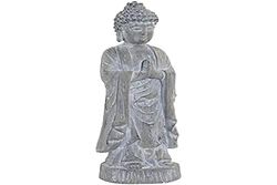 Dekorativ figur DKD Home Decor Glasfiber Buddha åldrad finish (16,5 x 15,6 x 50,7 cm)