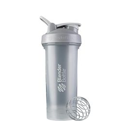 BlenderBottle Classic V2 Shaker Bottle with Stainless Steel Ball, For Protein Shakes, Dishwasher Safe, 830ml, Pebble Grey