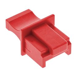InLine 59942K - Lote de 100 tapones antipolvo para conector RJ45, color rojo