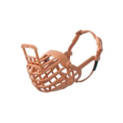 BASKERVILLE CLASSIC BASKET MUZZLE - Hond kan hijgen en drinken, voorkomt bijten en snuffelen in afval, ideaal voor lange snuiten, ademende trainingsmuilkorf voor middelgrote honden (Maat 7)