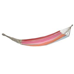 Vacchetti Hamac en Tissu Rayures Multicolores avec Sac 200 x 100 cm