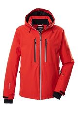 killtec Uomo Giacca da sci/giacca funzionale con cappuccio e paraneve con chiusura a cerniera KSW 466 MN SKI JCKT, dunkelorange, M, 43451-000