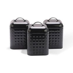 Feel Maestro Set of Jars MR-1676-3S-BLACK 3 Units