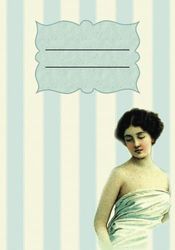 Vintage Notebook: College-Ruled with Vintage Woman and stripes