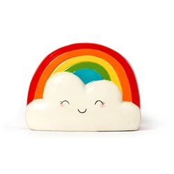 Legami Desk Friends Ceramic Pen Holder, 13 x 7 cm, Rainbow Theme, for Desk, Hand Painted