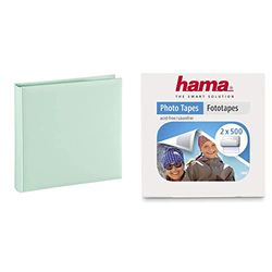 Hama Album Photo "Fine Art" (format 30 x 30 cm, 80 pages blanches, sans spirale) Vert Tilleul & Distributeurs Pastilles photo (1000 pastilles, autocollantes double-face) Transparent