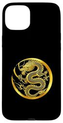 Dragon Circle Mythical Design Case for iPhone 15 Plus