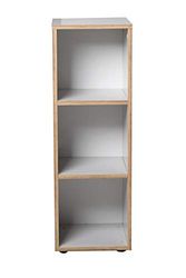 roba Étagère Enfant en Bois Caro - Colonne à 3 Cases pour Commode à Langer - Gris clair / Bords en Décor Bois