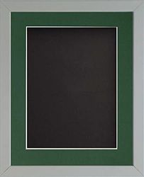 Frame Company Radcliffe Grey 16x12 with Black BB and Bottle Green Mount for 13x9