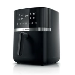 Bosch - Freidora de aire, Serie 4, 6,1 L, 7 programas, Doble fuente de calor, Negro, MAF462B0
