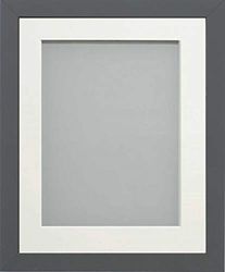 Frame Company Allington Grey Photo Frame with Off-White Mount, 12x10 for 10x8 inch, fitted with perspex