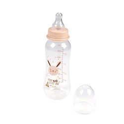 BABY DOUCEUR, babyfles, smalle hals + speen met variabele doorstroming, siliconen, 250 ml, konijnboor