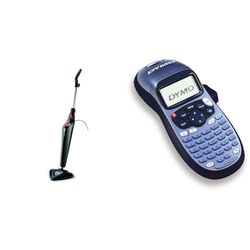 Vileda Steam Mop Plus, UK Version, Black, Efficient and Hygienic Cleaning for Floors & Dymo LetraTag LT-100H Handheld Label Maker | ABC Keyboard Label Printer with Easy-to-Use