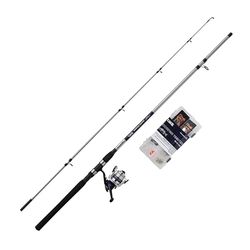 Shakespeare SALT Estuary Enforcer Combo Set, Hengel en haspel Combo, Spinning Combo, Hard Case Tackle Box, Kunstaas en End Tackle, Zee - Inshore/Nearshore Vissen, Blauw & Wit, 2.40m | 20-60g