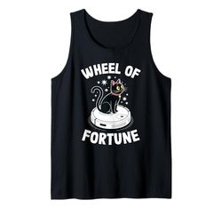 Wheel of Fortune Robot Vacuum Cleaner Funny Cat Tank Top