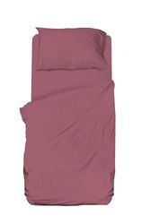 hermet Winner - Juego de sábanas para Cama Individual, Microfibra, Malva, sábana encimera, sábana Bajera con Esquinas, Funda de Almohada