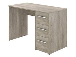 Amazon Basics Idro Modern bureau, rechthoekig, computertafel met 3 laden, 56 x 110 x 73 cm, eiken look (vroege Movian)