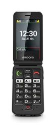 emporiaJOY-LTE, Senior Mobile Phone 4G, Contract-free key Flip Phone, Mobile Phone with Emergency Call Key, 2.8 Inch Screen, Black