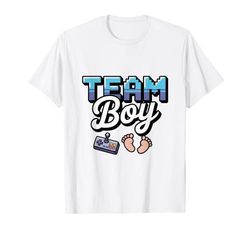 Team Boy Gender Reveal Baby Shower rosa o blu Maglietta
