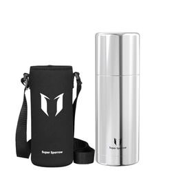 Super Sparrow Gourde Isotherme - 750ml - Bouteille Isotherme - Gourde Inox Sans BPA - Couvercle étanche qui sert de Tasse - Maintient la Température 12/24h (Chaud/Froid)