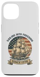 Sailing into Freedom Since 1776 Patriotic 4 of July Sailboat Case for iPhone 13
