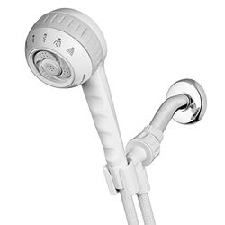 Waterpik Originele Massage Douchekop Handheld Spray en PowerSpray 1.8 GPM, Wit, SM-651E