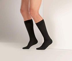 SANYLEG 41221 Gambaletto Cotone Unisex, Media Compressione, M, Nero