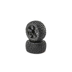 ECX ECX43013 FR/R Tire, Prmnt,Blk Wheel (2): 1/10 2wd/4wd Ruckus, Multi