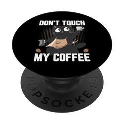 Barista Espresso Caffeinated Coffee Lover Cat Coffee PopSockets Swappable PopGrip