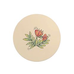 Questo Casa, Tapis de Souris Rond imprimé numérique avec Fond antidérapant pour Bureau et Maison Diamètre 22 cm