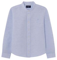 Hackett London Katoenen linnen porterhemd voor jongens, blauw (Avio), 3 jaar, blauw (Avio), 3 Jaar