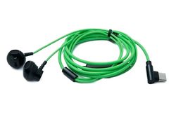 SYTEM-S - Auriculares in-Ear estéreo (USB 3.1, Tipo C, 120 cm, con Control de Volumen), Color Verde