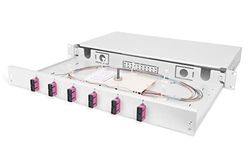 DIGITUS glasvezel lasdoos 6 couplers - SC - OM4-1U - 19-inch - multi-mode simplex - met lascassette - rack-montage