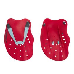 Speedo Tech Paddle Hand Paddles Mixte Adulte, Lava Rouge/Chill Bleu/Gris, L