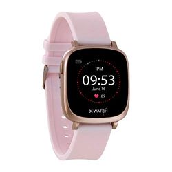 X-WATCH 54039 Ive XW FIT Tracker de Fitness, Moniteur de fréquence Cardiaque, Calorie, écran Tactile 1,3" (1,3") podomètre, Analyse du Sommeil, entraînement pour Android et iOS Rose