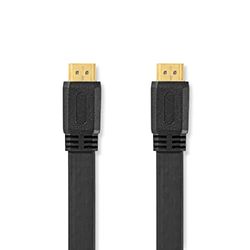 Nedis Nedis Flat HDMI High Vel Leisure Kabel met Ethernet met 1,50 m Zwart