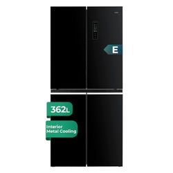 Svan Frigorífico Combi 4 Puertas Cristal negro S418800ENFN. Capacidad 362 Litros, No Frost, Multi AirFlow, Bajo Nivel Sonoro, Eficiencia Energética Clase E